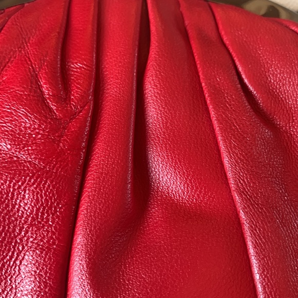 It’s Magic Studio Santa barbara vintage red leather large coin purse 7.5”x5” - Picture 7 of 12